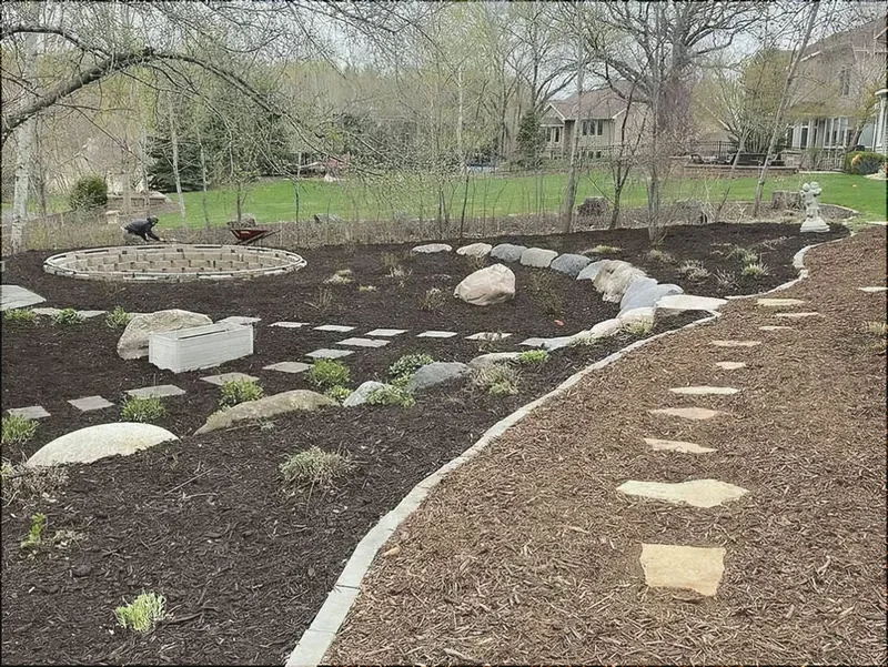 Natural Stone Edging project by Cortez Landscaping