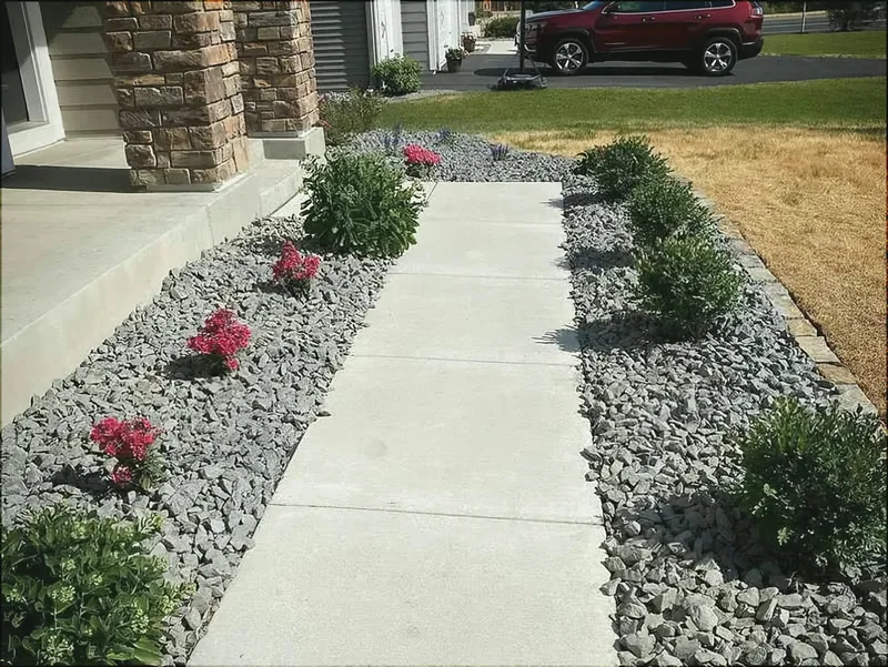 Rock & Mulch project by Cortez Landscaping