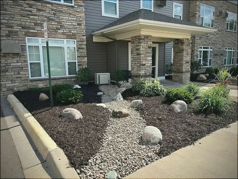 Rock & Mulch project by Cortez Landscaping