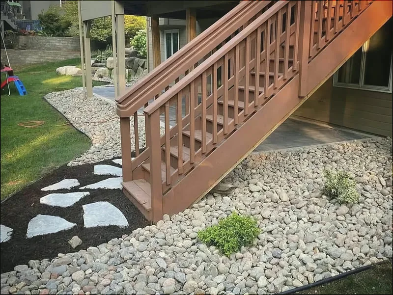 Rock & Mulch project by Cortez Landscaping